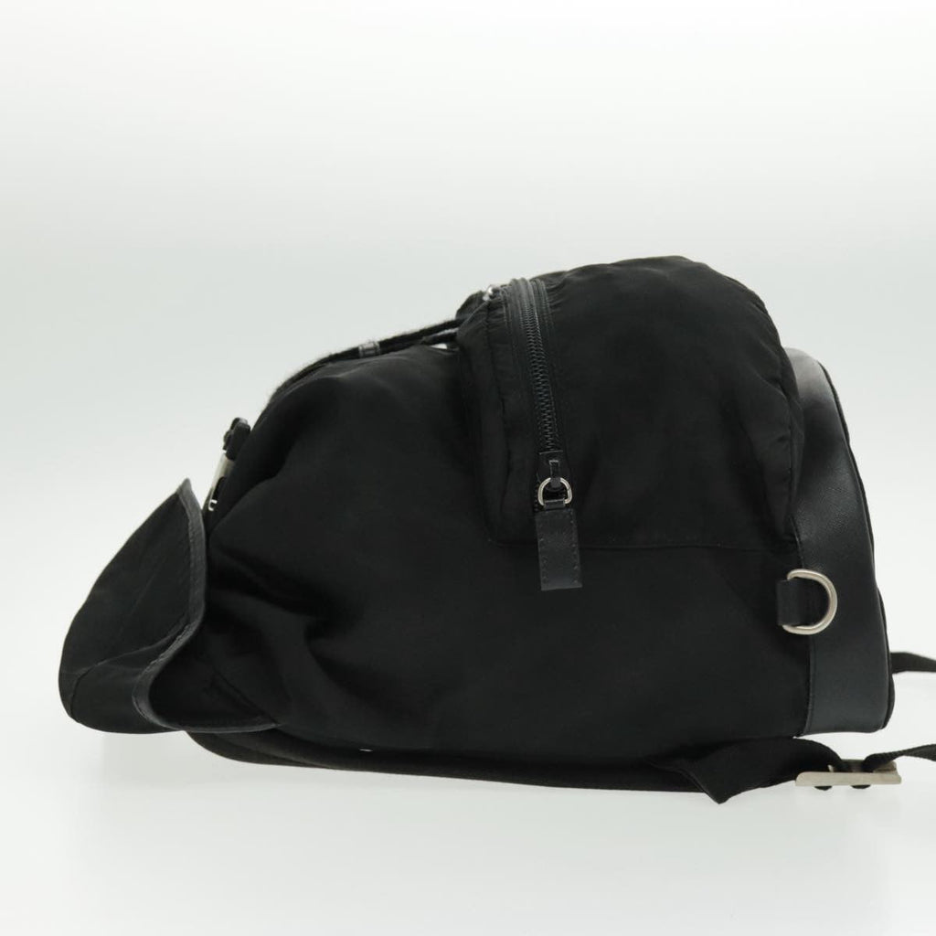 Prada Double Front Pocket Backpack Tessuto Black Nylon Backpack Bag (Pre-Owned)