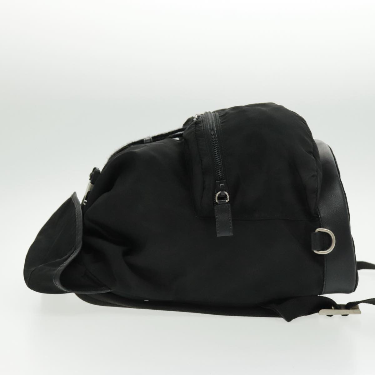 Prada Double Front Pocket Backpack Tessuto Black Nylon Backpack Bag (Pre-Owned)