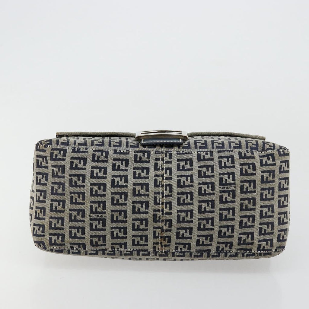Fendi Mama Forever Bag Zucchino Canvas Navy Canvas Shoulder Bag Bag (Pre-Owned)