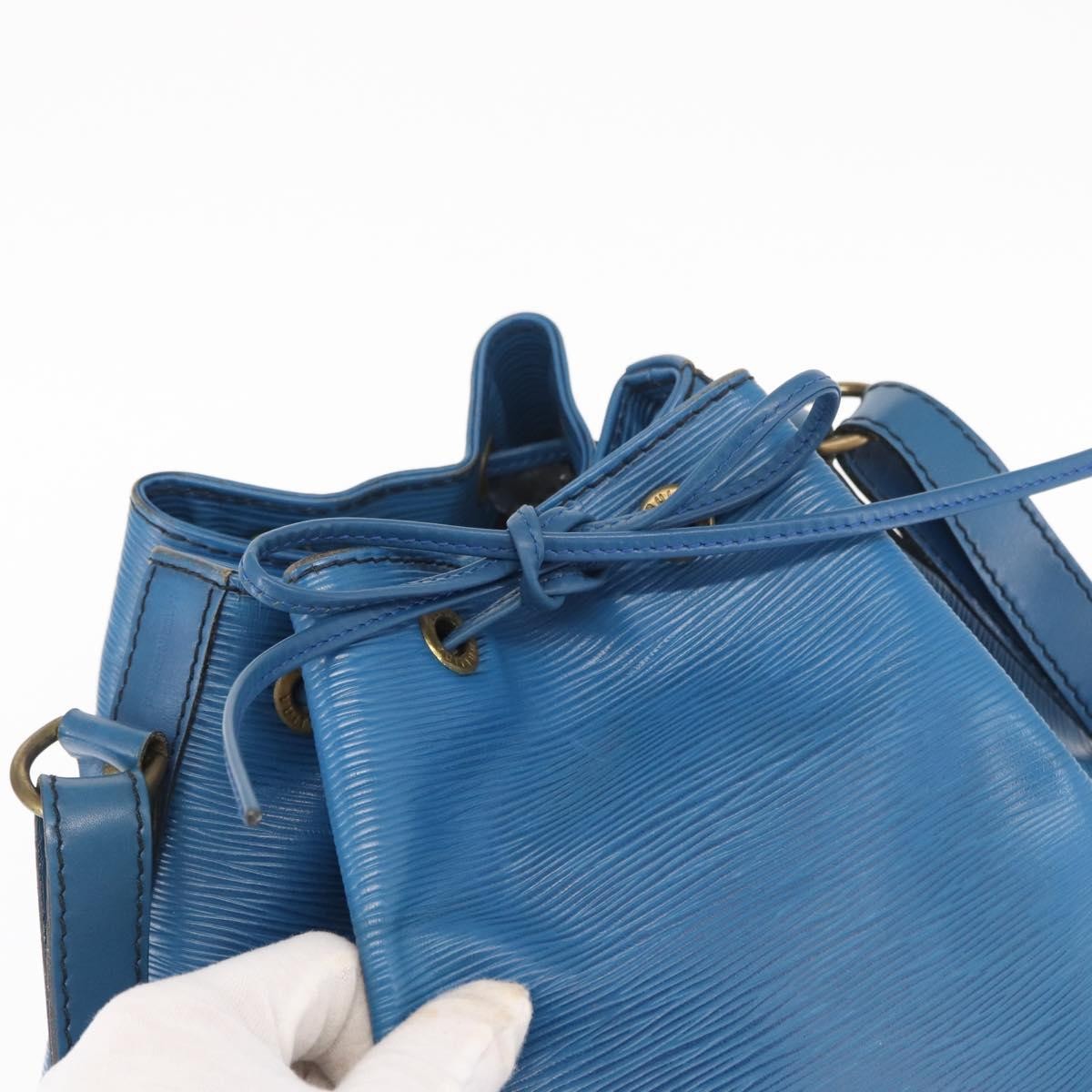 Louis Vuitton Petit Noe Handbag Epi Leather Blue Leather Shoulder Bag Bag (Pre-Owned)