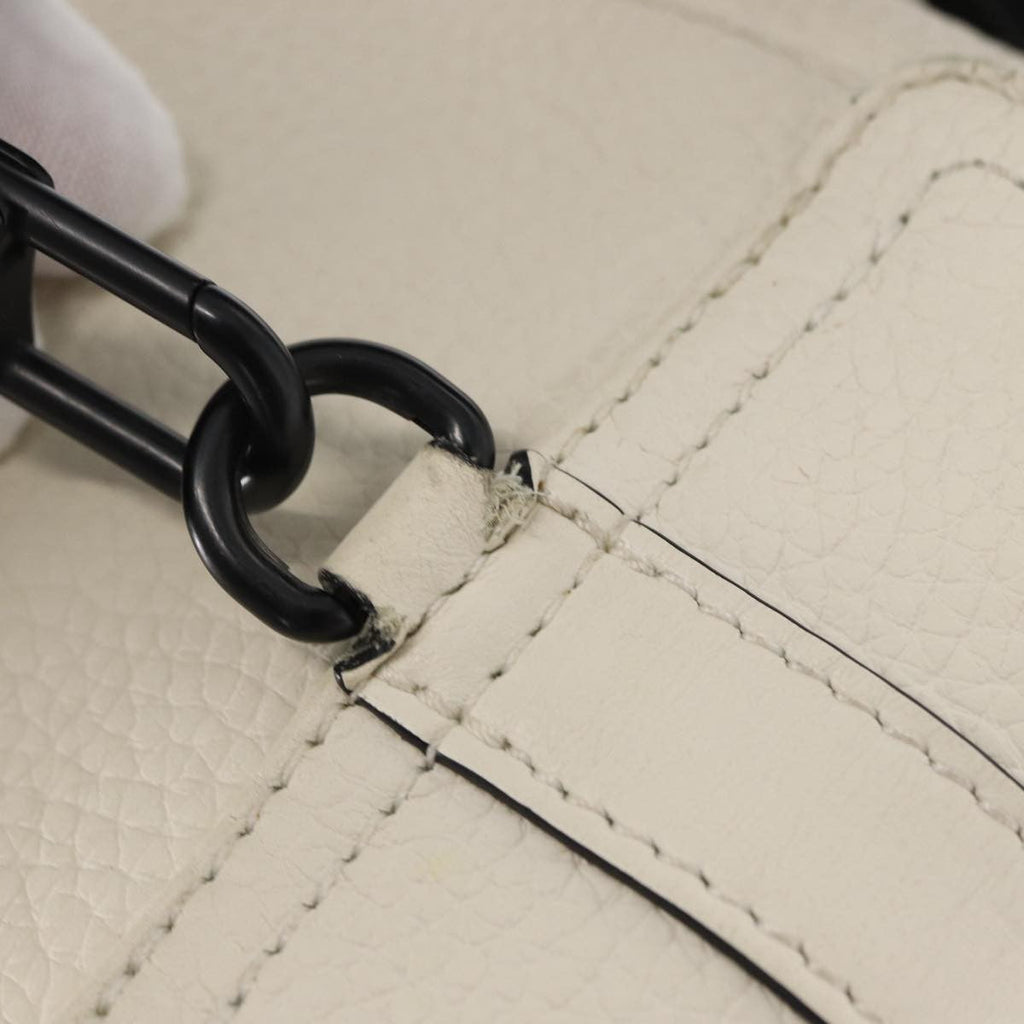 Louis Vuitton Christopher Backpack Taurillon Leather White Leather Shoulder Bag Bag (Pre-Owned)