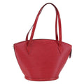 Louis Vuitton Saint Jacques Handbag Epi Leather Red Leather Shoulder Bag Bag (Pre-Owned)