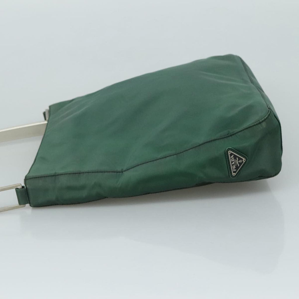 Prada Vintage Shoulder Bag Tessuto Green Nylon Shoulder Bag Bag (Pre-Owned)