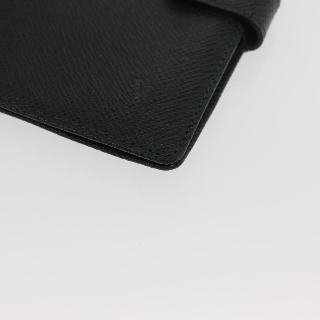Louis Vuitton Agenda Cover Taiga Leather Green Leather Wallets Accessory (Pre-Owned)