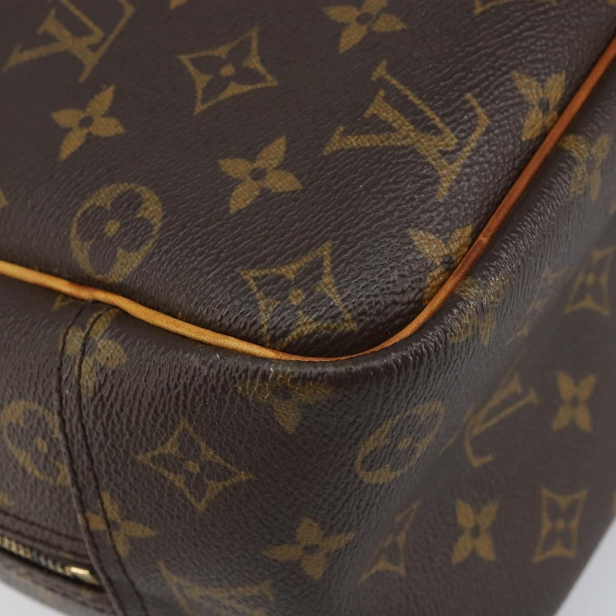Louis Vuitton Deauville Handbag Monogram Canvas Brown Canvas Handbag (Pre-Owned)