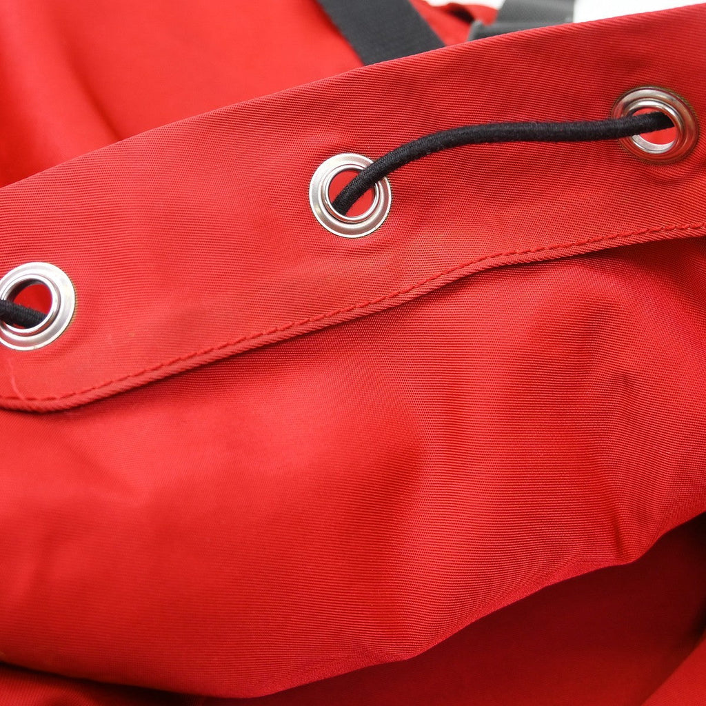 Prada Double Buckle Backpack Tessuto Red Nylon Backpack Bag (Pre-Owned)