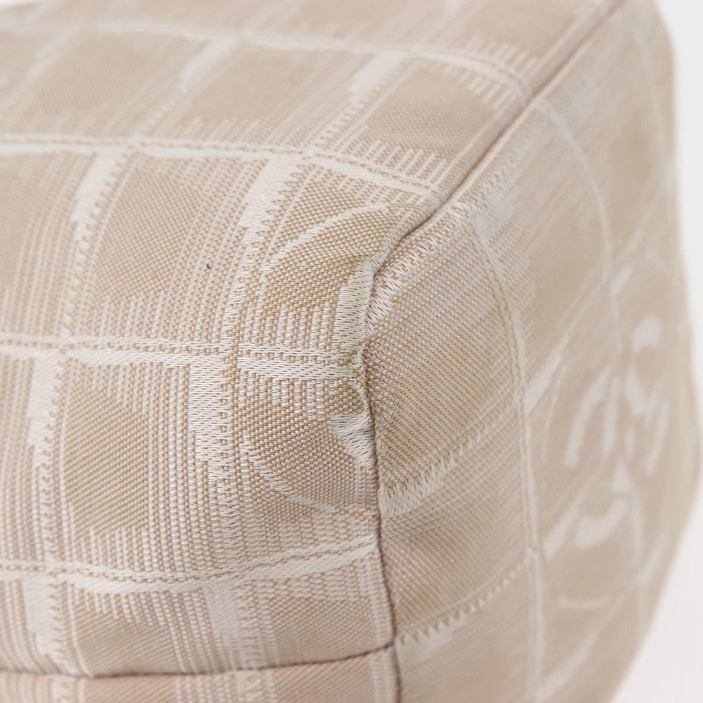 Chanel Travel Line Pouch Nylon Beige Nylon Clutche & Pouche Bag (Pre-Owned)
