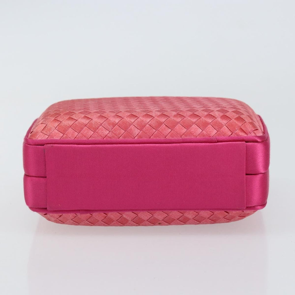 Bottega Veneta Intrecciato Clutch Bag Satin Pink Satin Clutche & Pouche Bag (Pre-Owned)