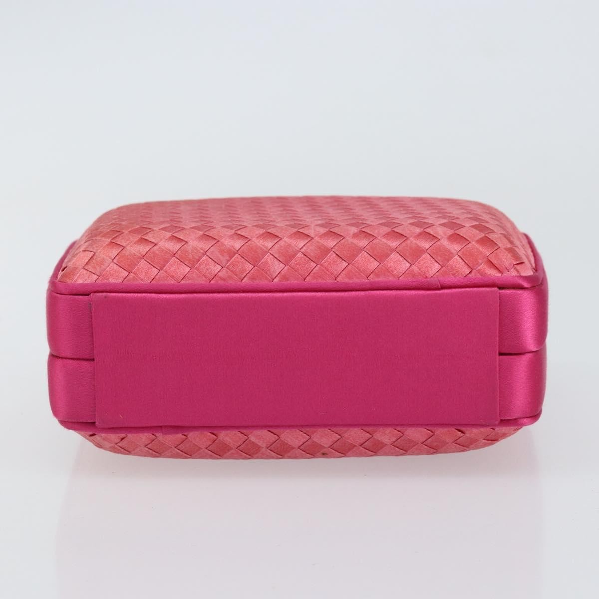Bottega Veneta Intrecciato Clutch Bag Satin Pink Satin Clutche & Pouche Bag (Pre-Owned)
