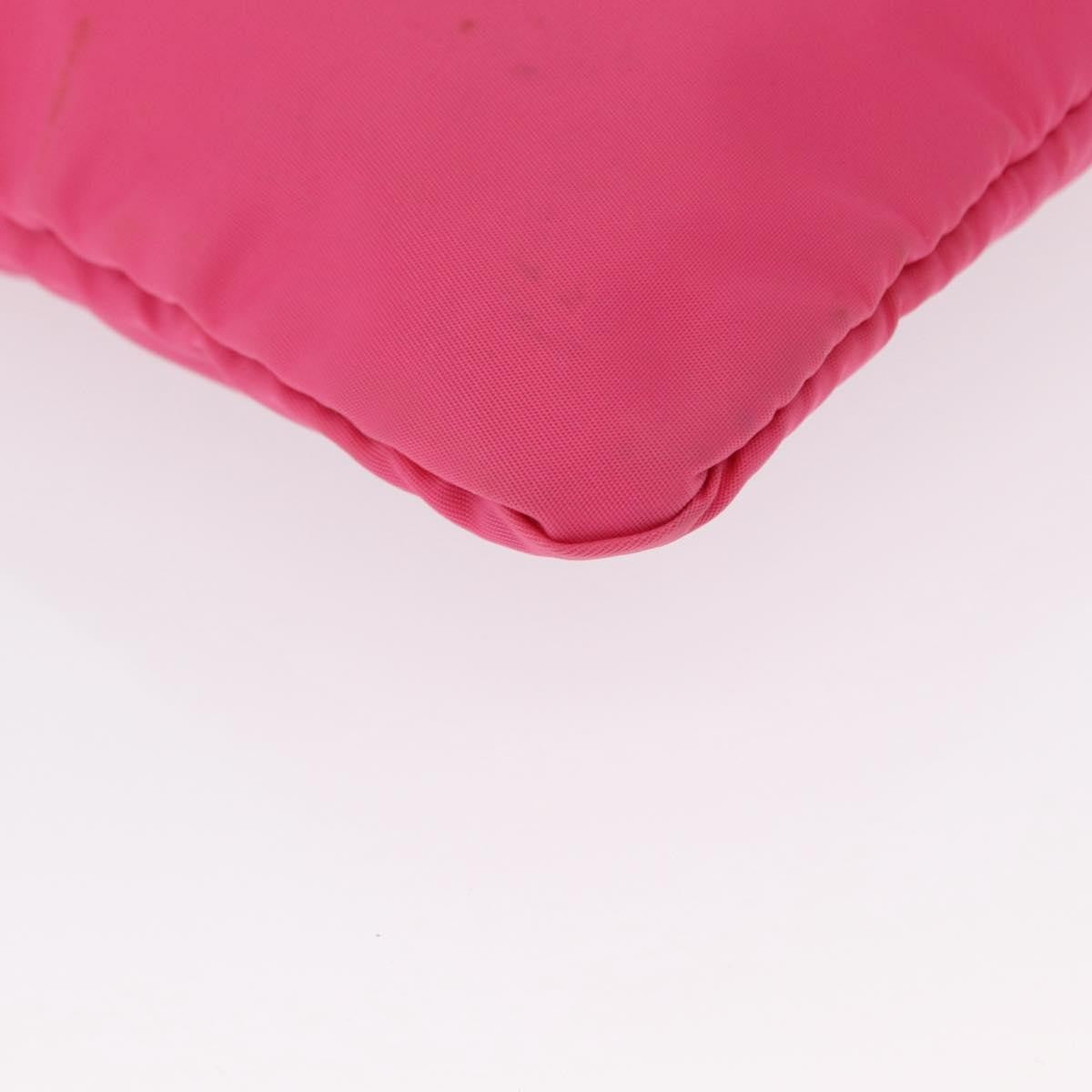 Prada Front Pocket Messenger Bag Re-Nylon With Saffiano Leather Pink Nylon Shoulder Bag Bag (Pre-Owned)