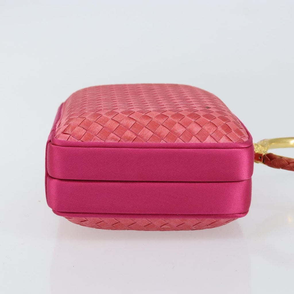 Bottega Veneta Intrecciato Clutch Bag Satin Pink Satin Clutche & Pouche Bag (Pre-Owned)