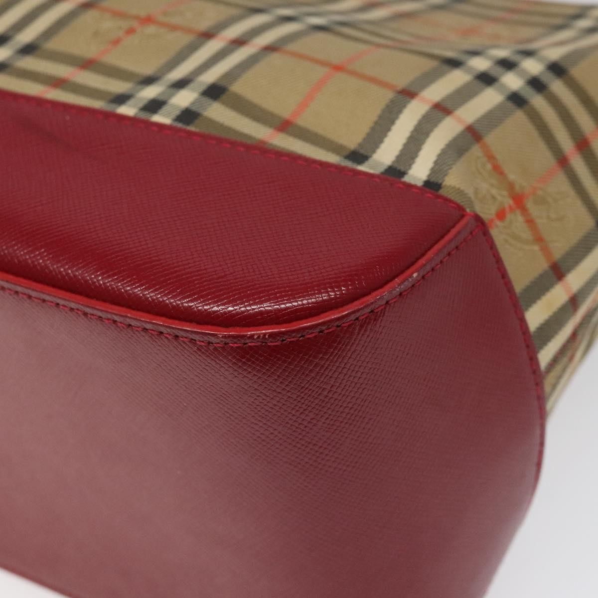 Burberry Nova Check Handbag Nova Check Canvas And Leather Beige Canvas Handbag (Pre-Owned)