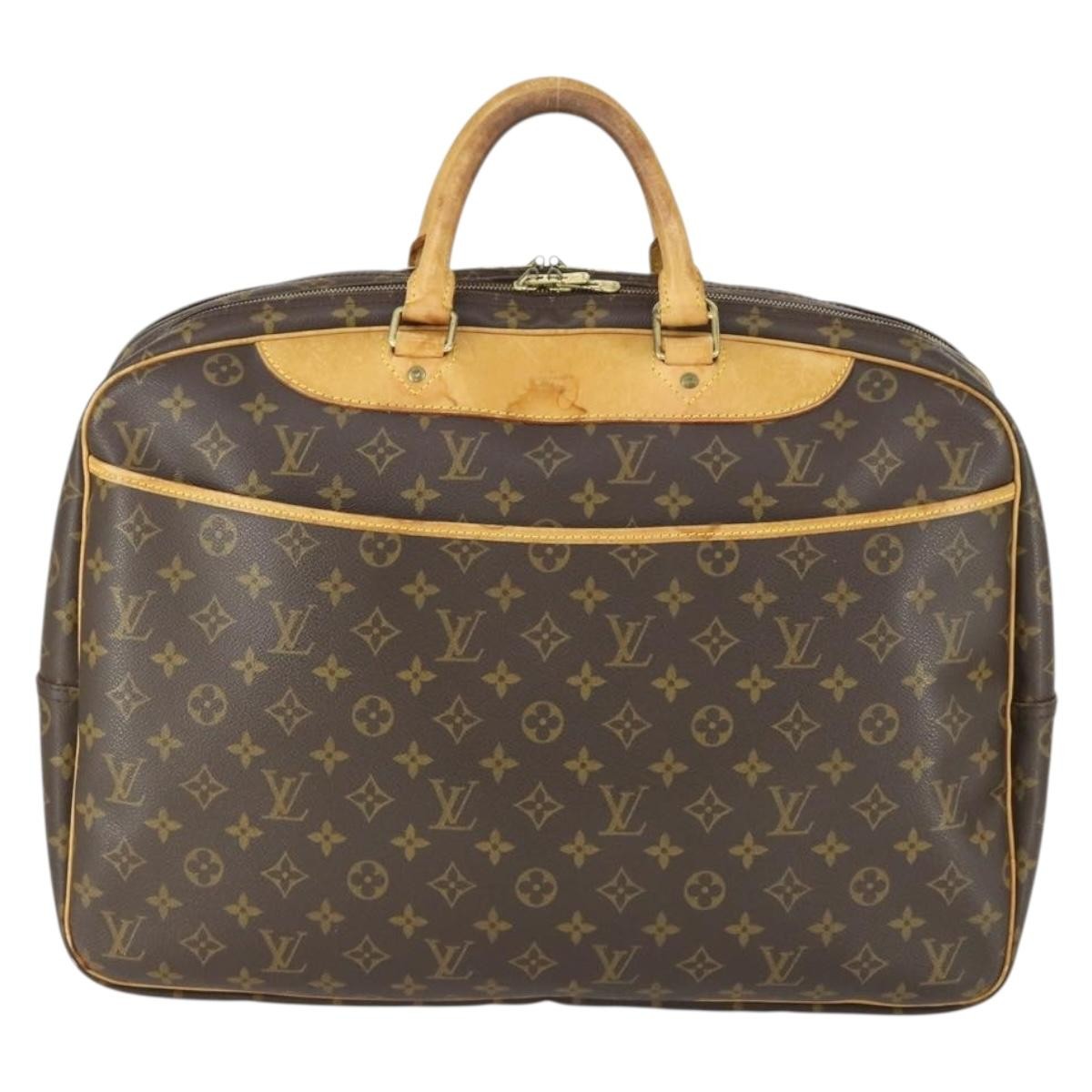 Louis Vuitton Alize Bag Monogram Canvas Brown Canvas Travel Bag Bag (Pre-Owned)