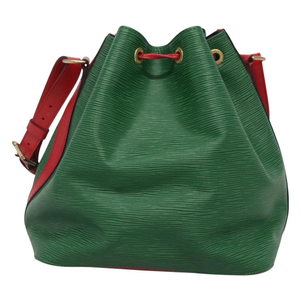Louis Vuitton Bicolor Petit Noe Handbag Epi Leather Green Leather Shoulder Bag Bag (Pre-Owned)