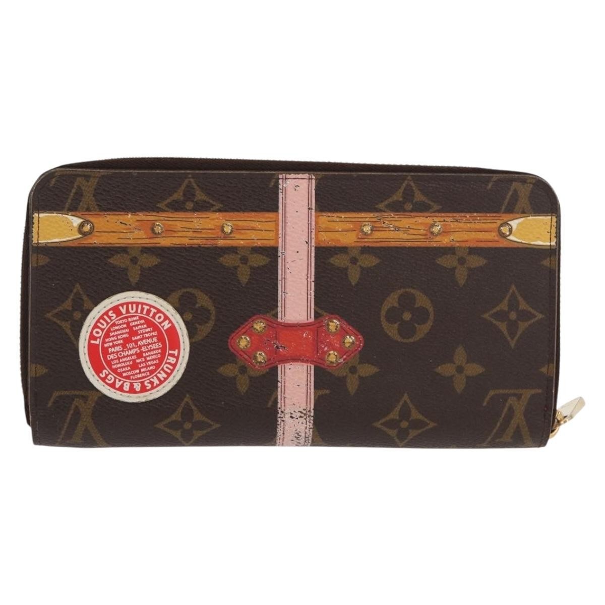 Louis Vuitton Zippy Wallet Canvas Brown Canvas Wallets Accessory (Pre-Owned)