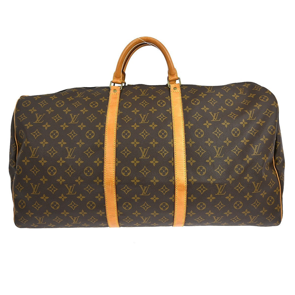 Louis Vuitton Keepall Bag Monogram Canvas Brown Canvas Travel Bag Bag (Pre-Owned)
