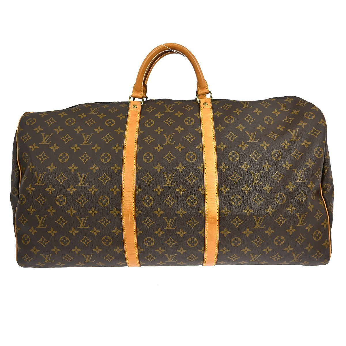 Louis Vuitton Keepall Bag Monogram Canvas Brown Canvas Travel Bag Bag (Pre-Owned)