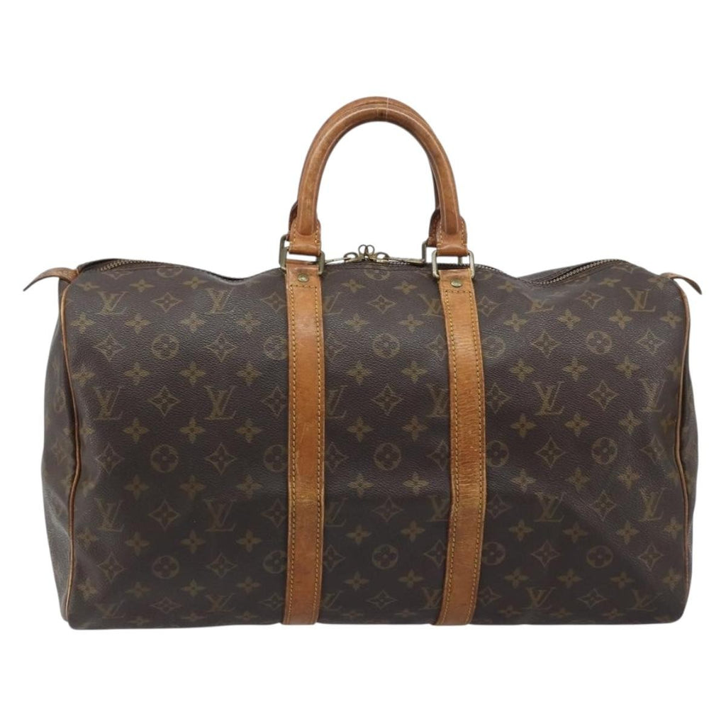Louis Vuitton Keepall Bag Monogram Canvas Brown Canvas Travel Bag Bag (Pre-Owned)