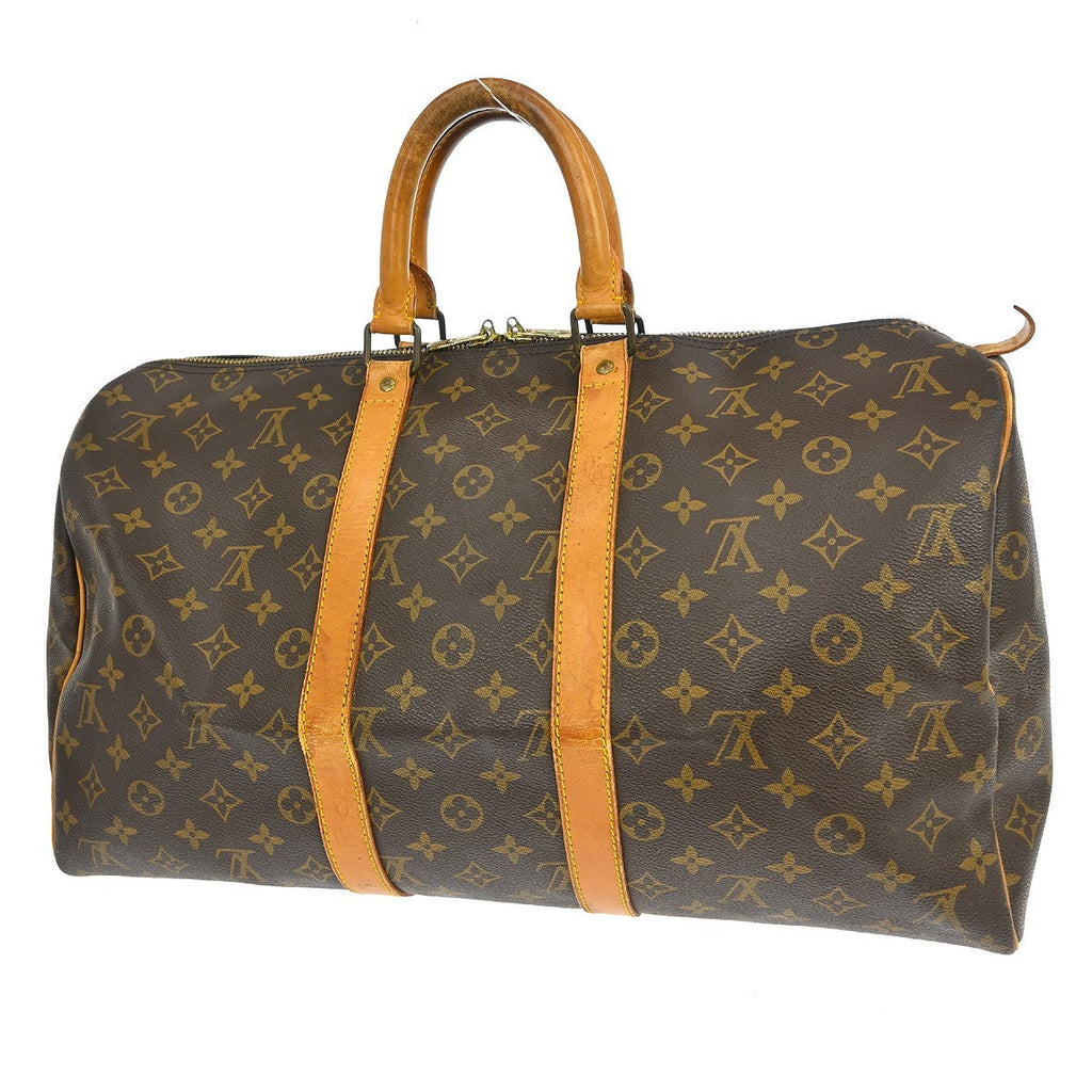 Louis Vuitton Keepall Bag Monogram Canvas Brown Canvas Travel Bag Bag (Pre-Owned)