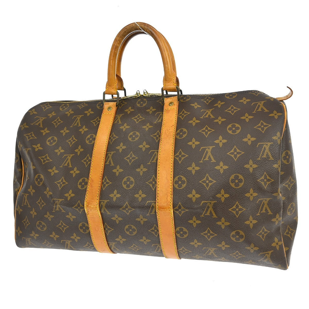 Louis Vuitton Keepall Bag Monogram Canvas Brown Canvas Travel Bag Bag (Pre-Owned)