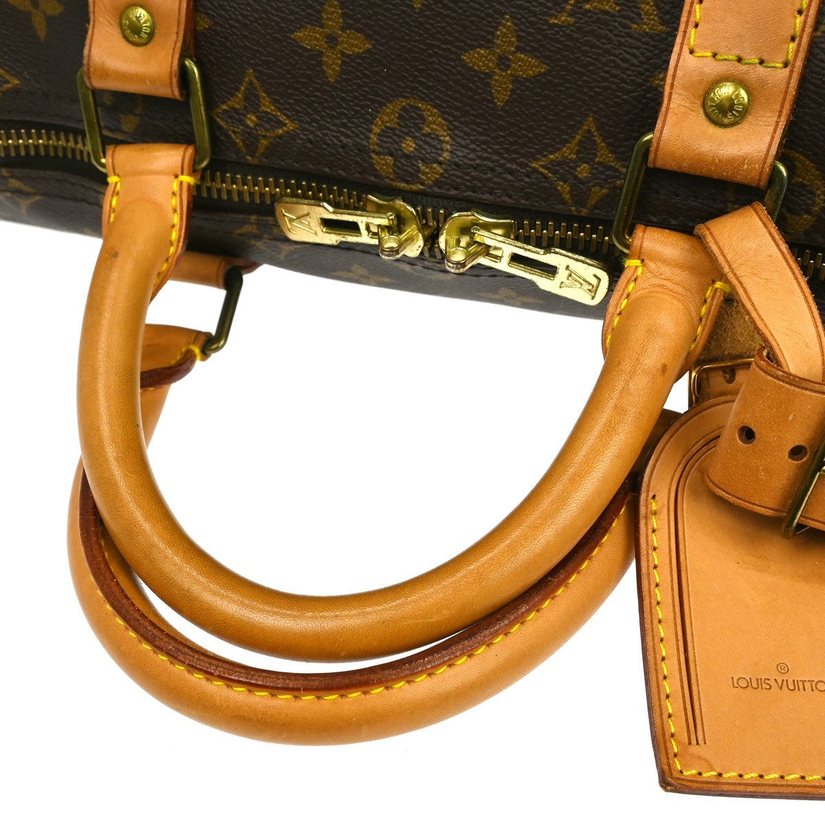 Louis Vuitton Keepall Bag Monogram Canvas Brown Canvas Travel Bag Bag (Pre-Owned)