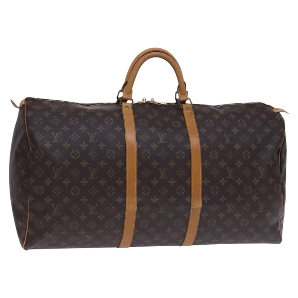 Louis Vuitton Keepall Bag Monogram Canvas Brown Canvas Travel Bag Bag (Pre-Owned)