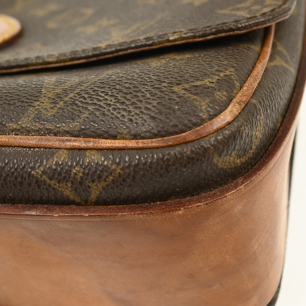 Louis Vuitton Cartouchiere Handbag Monogram Canvas Brown Canvas Shoulder Bag Bag (Pre-Owned)