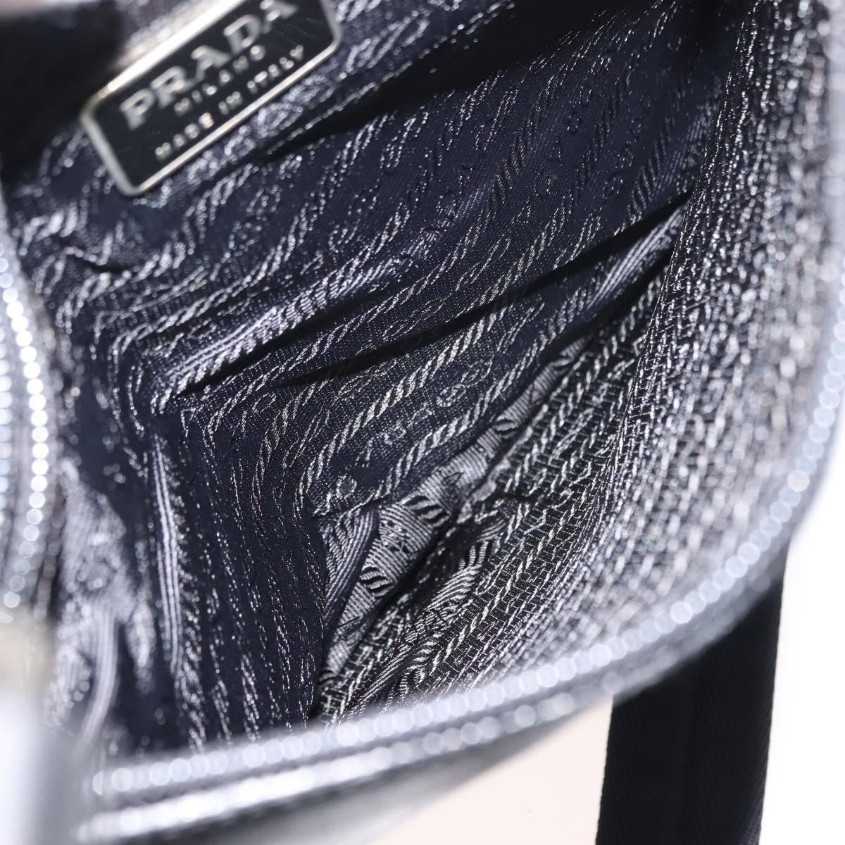 Prada Zip Messenger Bag Saffiano Leather Black Leather Shoulder Bag Bag (Pre-Owned)