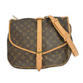 Louis Vuitton Saumur Handbag Monogram Canvas Brown Canvas Shoulder Bag Bag (Pre-Owned)