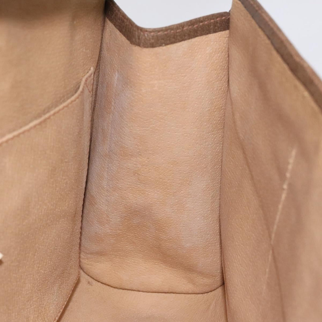 Gucci Sherry Line Pouch Canvas Beige Canvas Clutche & Pouche Bag (Pre-Owned)