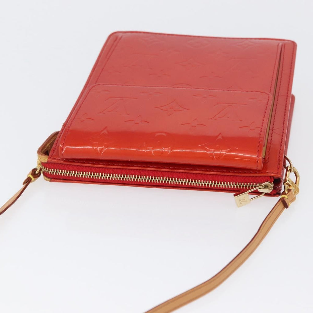 Louis Vuitton Mott Handbag Monogram Vernis Red Patent_Leather Clutche & Pouche Bag (Pre-Owned)