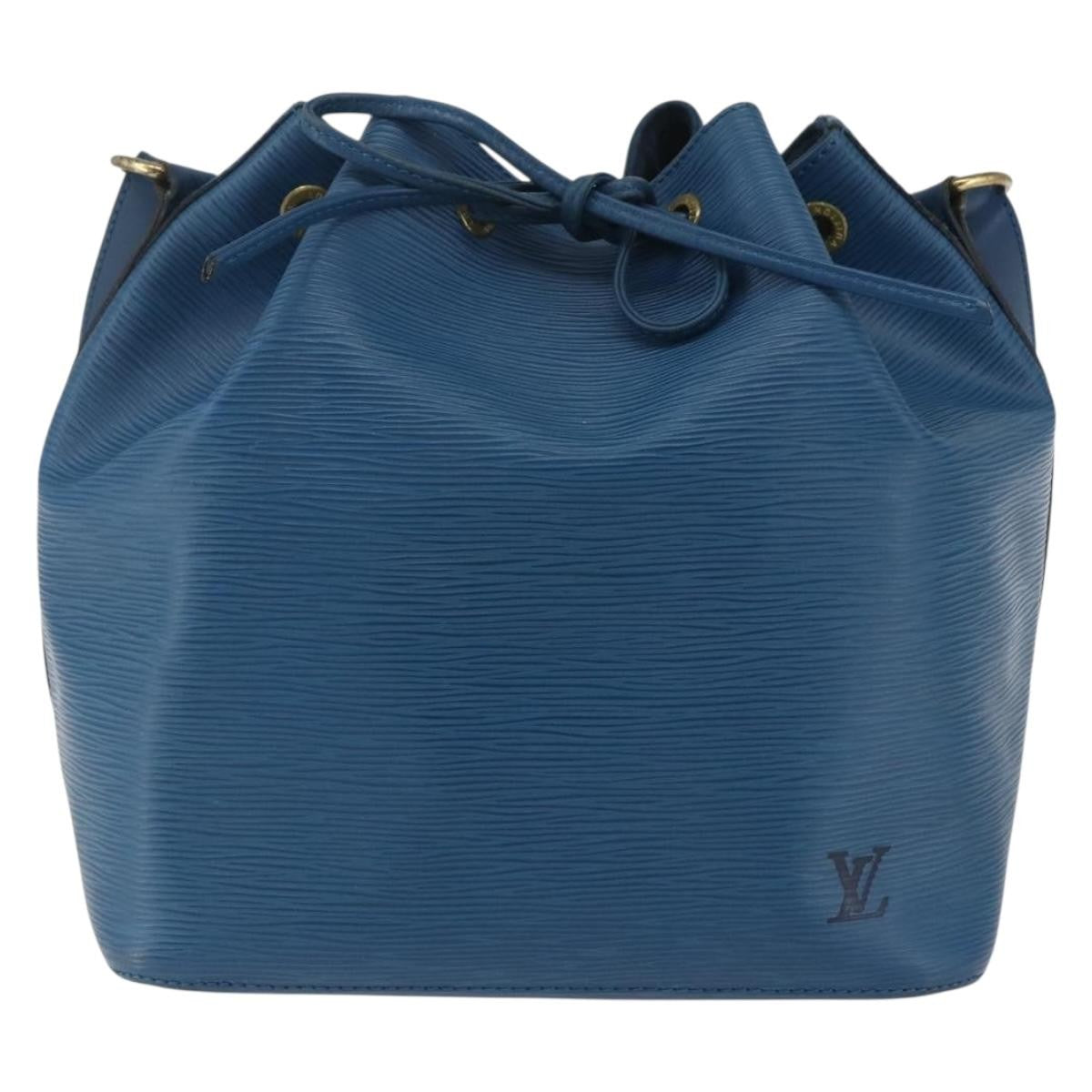 Louis Vuitton Petit Noe Handbag Epi Leather Blue Leather Shoulder Bag Bag (Pre-Owned)