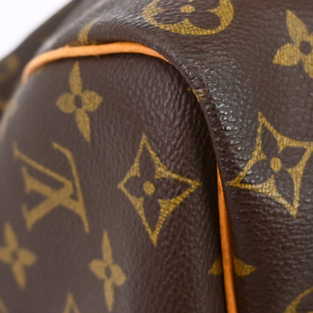 Louis Vuitton Keepall Bandouliere Bag Monogram Canvas Brown Canvas Handbag (Pre-Owned)