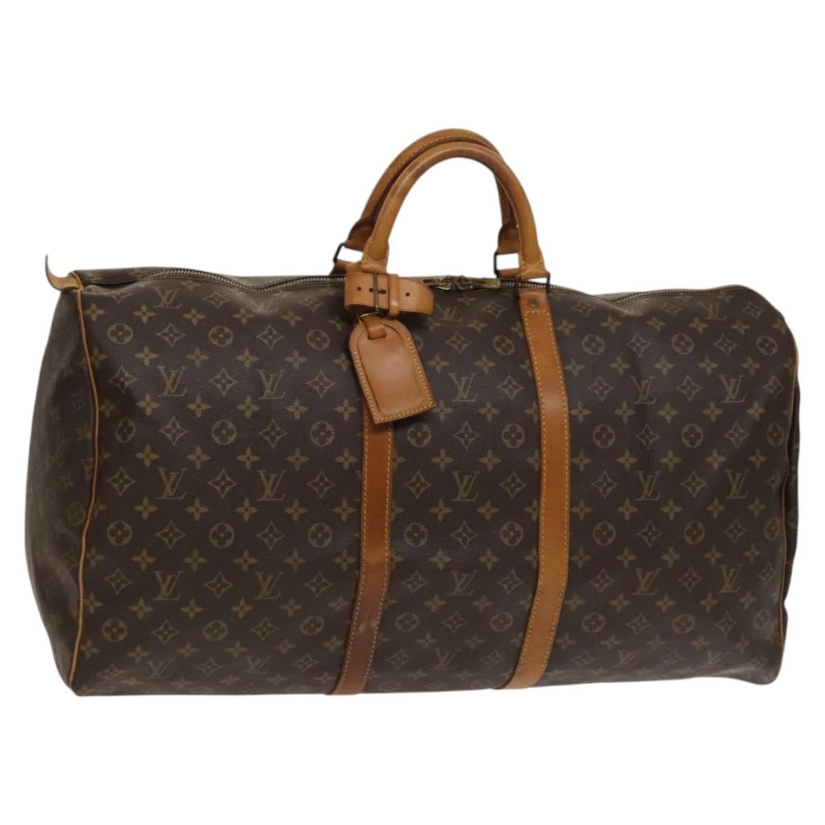 Louis Vuitton Keepall Bag Monogram Canvas Brown Canvas Travel Bag Bag (Pre-Owned)