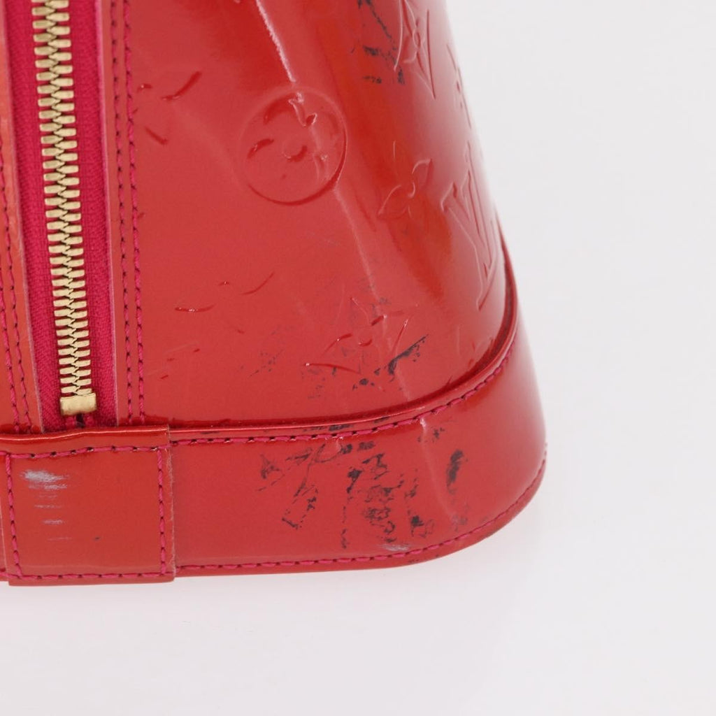 Louis Vuitton Alma Handbag Monogram Vernis Red Patent_Leather Handbag (Pre-Owned)