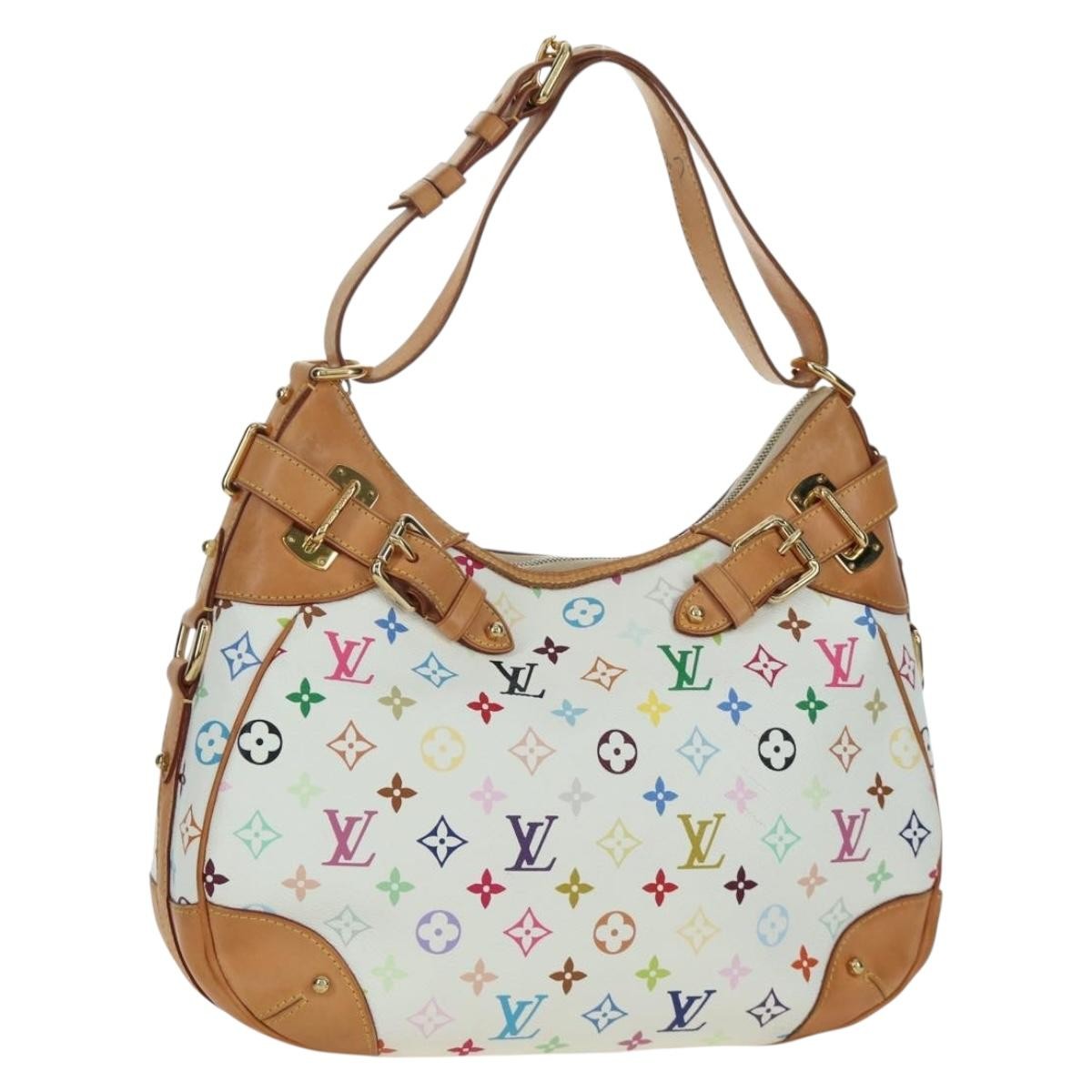 Louis Vuitton Greta Handbag Monogram Multicolor White Canvas Shoulder Bag Bag (Pre-Owned)
