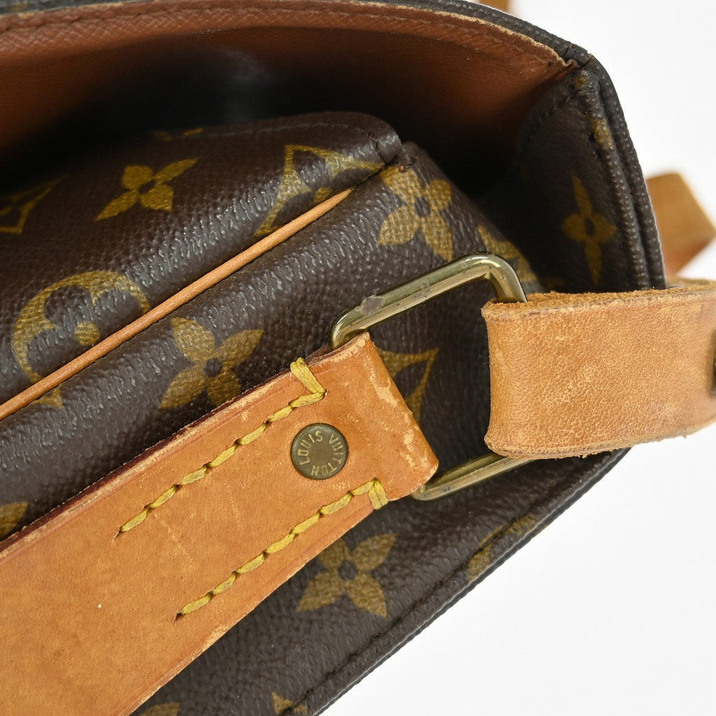 Louis Vuitton Cartouchiere Handbag Monogram Canvas Brown Canvas Shoulder Bag Bag (Pre-Owned)
