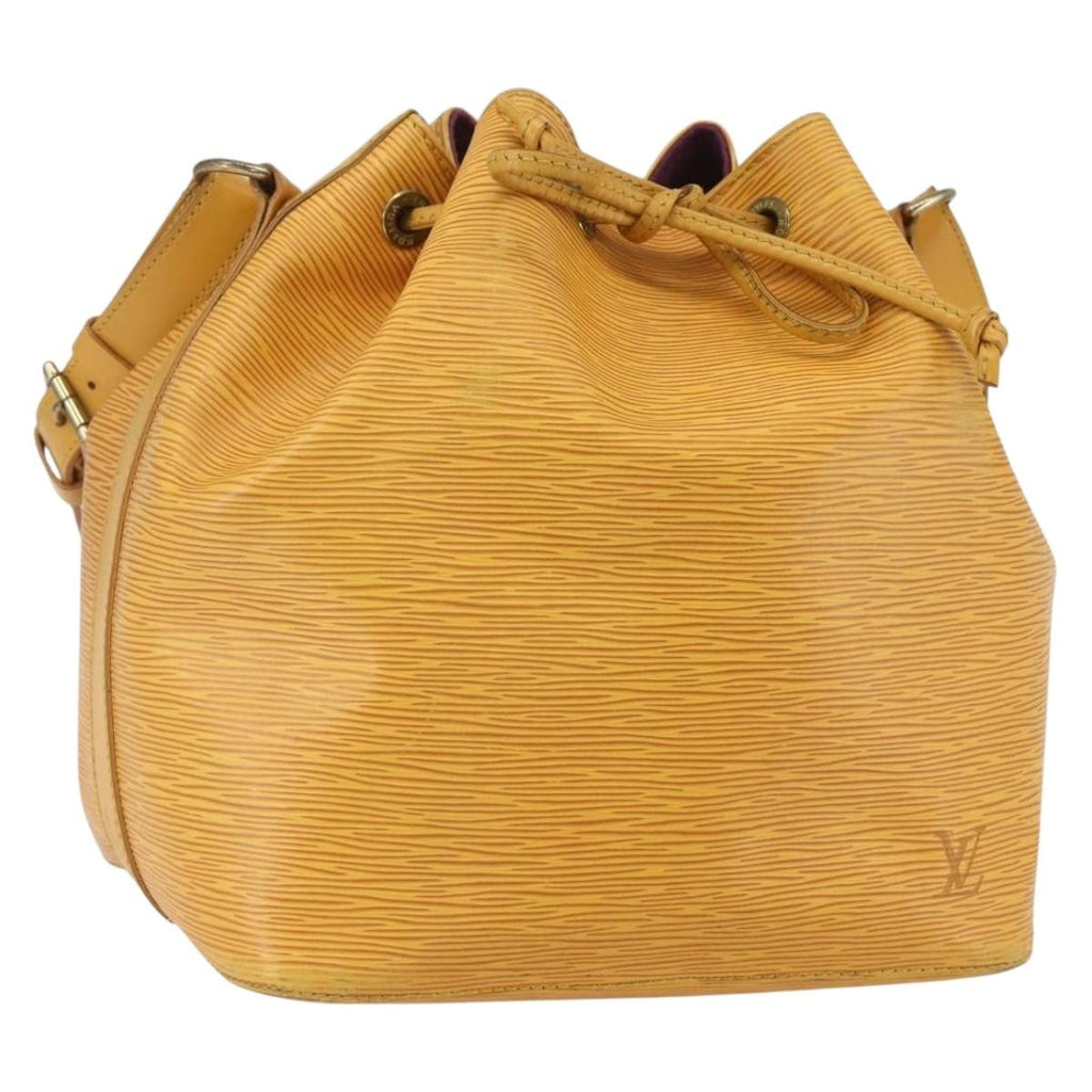 Louis Vuitton Petit Noe Handbag Epi Leather Yellow Leather Shoulder Bag Bag (Pre-Owned)