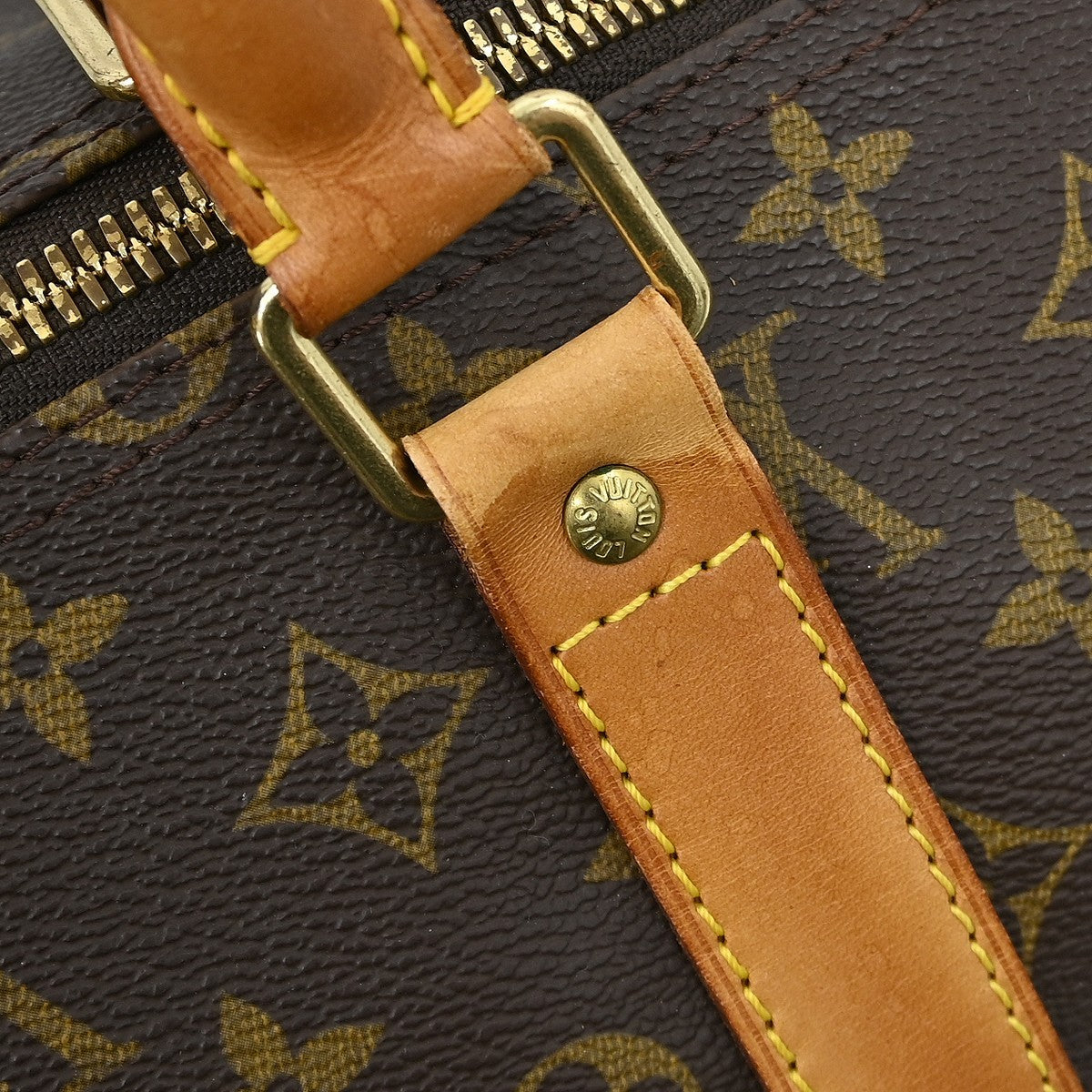 Louis Vuitton Keepall Bag Monogram Canvas Brown Canvas Travel Bag Bag (Pre-Owned)