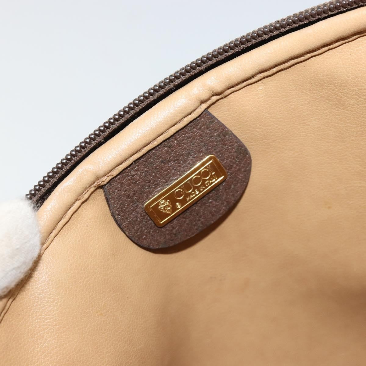 Gucci Gg Supreme Shoulder Bag Canvas Beige Canvas Handbag (Pre-Owned)