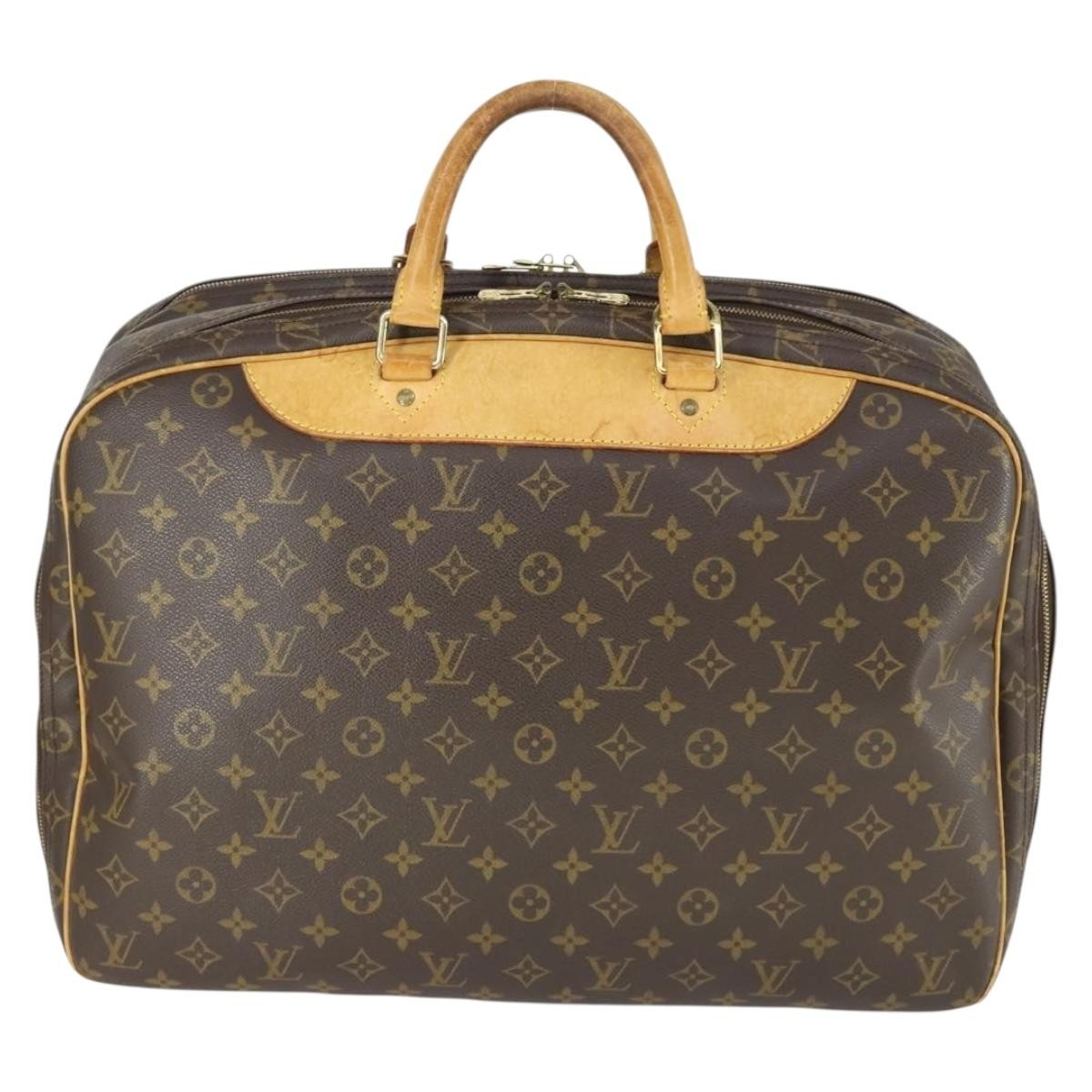 Louis Vuitton Alize Bag Monogram Canvas Brown Canvas Travel Bag Bag (Pre-Owned)