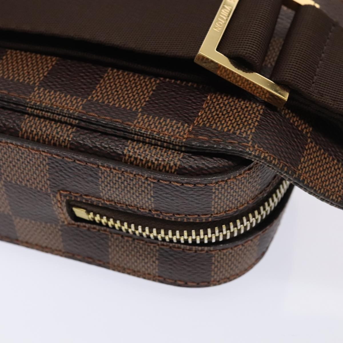 Louis Vuitton Geronimos Waist Bag Damier Brown Canvas Shoulder Bag Bag (Pre-Owned)
