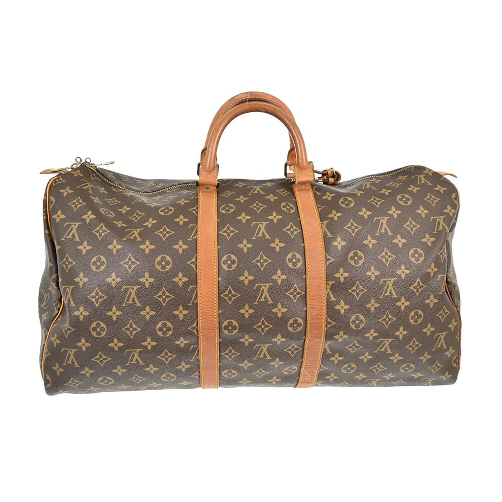 Louis Vuitton Keepall Bag Monogram Canvas Brown Canvas Travel Bag Bag (Pre-Owned)