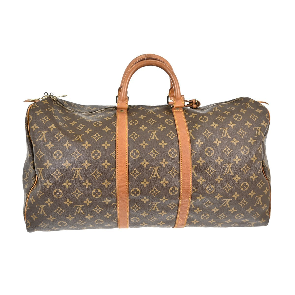 Louis Vuitton Keepall Bag Monogram Canvas Brown Canvas Travel Bag Bag (Pre-Owned)