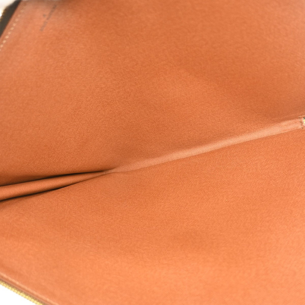 Louis Vuitton Poche Documents Monogram Canvas Brown Canvas Clutche & Pouche Bag (Pre-Owned)