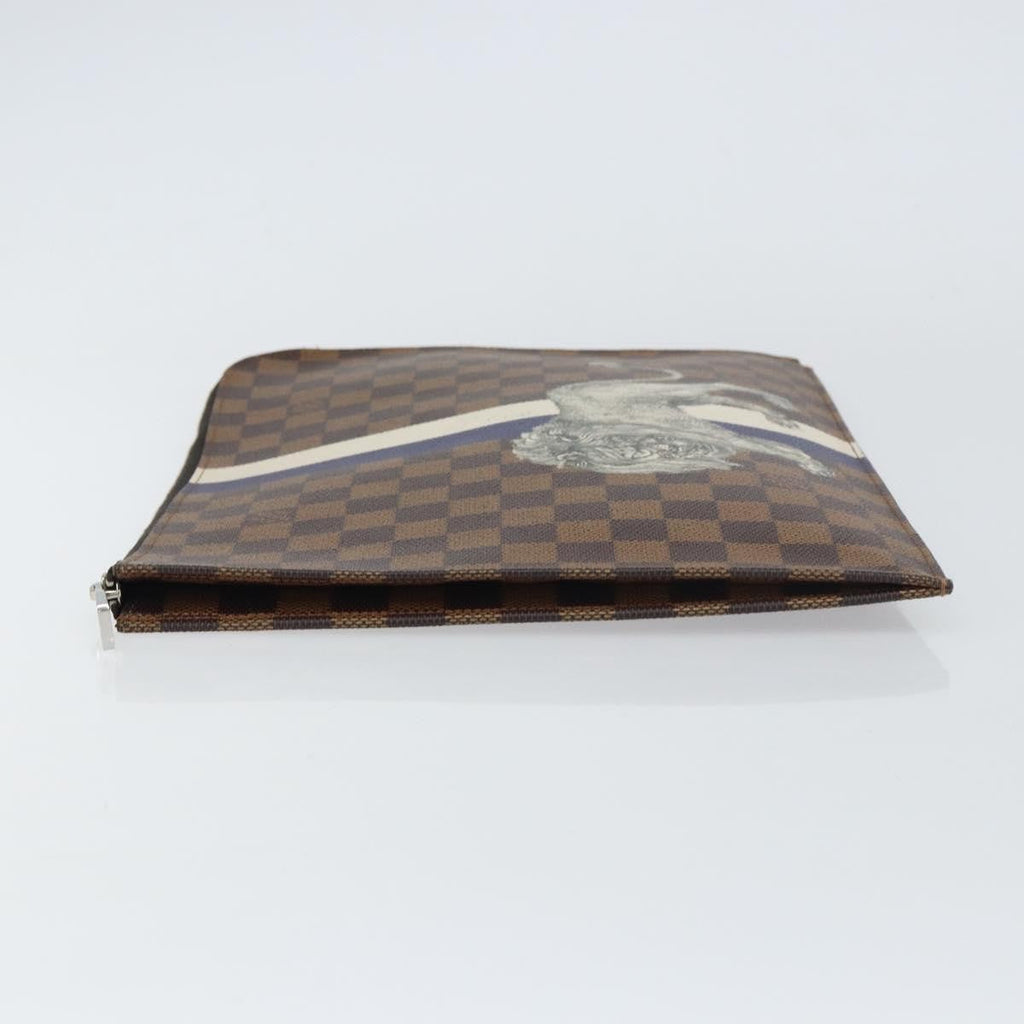 Louis Vuitton Pochette Jour Limited Edition Chapman Savane Damier Brown Canvas Clutche & Pouche Bag (Pre-Owned)