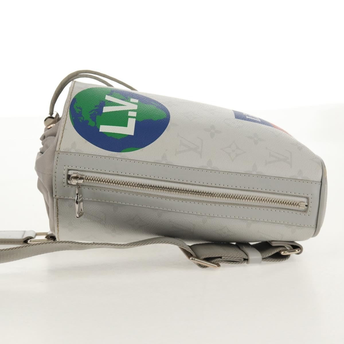 Louis Vuitton Chalk Sling Bag Limited Edition Logo Story Monogram Canvas White Canvas Shoulder Bag Bag (Pre-Owned)