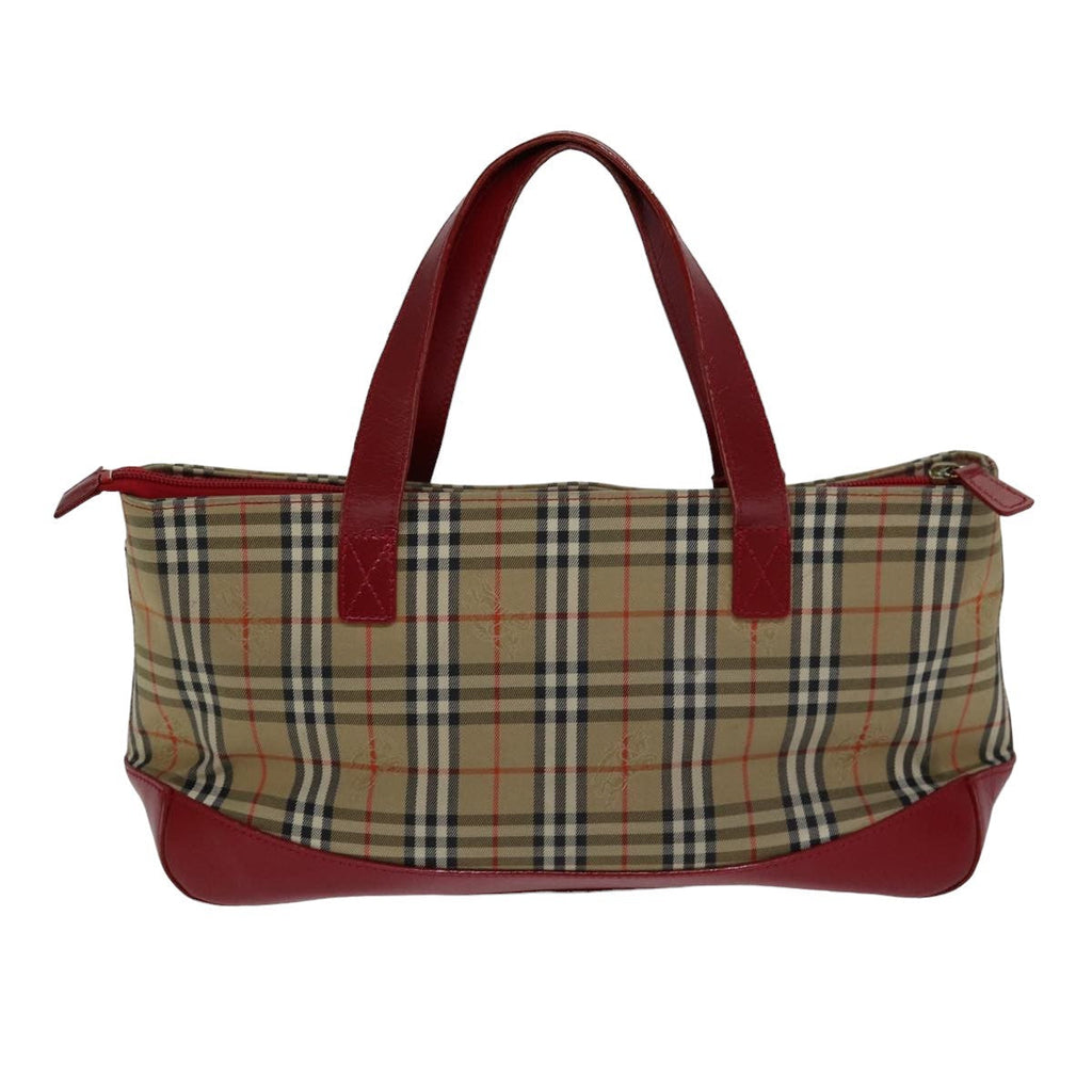 Burberry Nova Check Handbag Nova Check Canvas Beige Canvas Handbag (Pre-Owned)