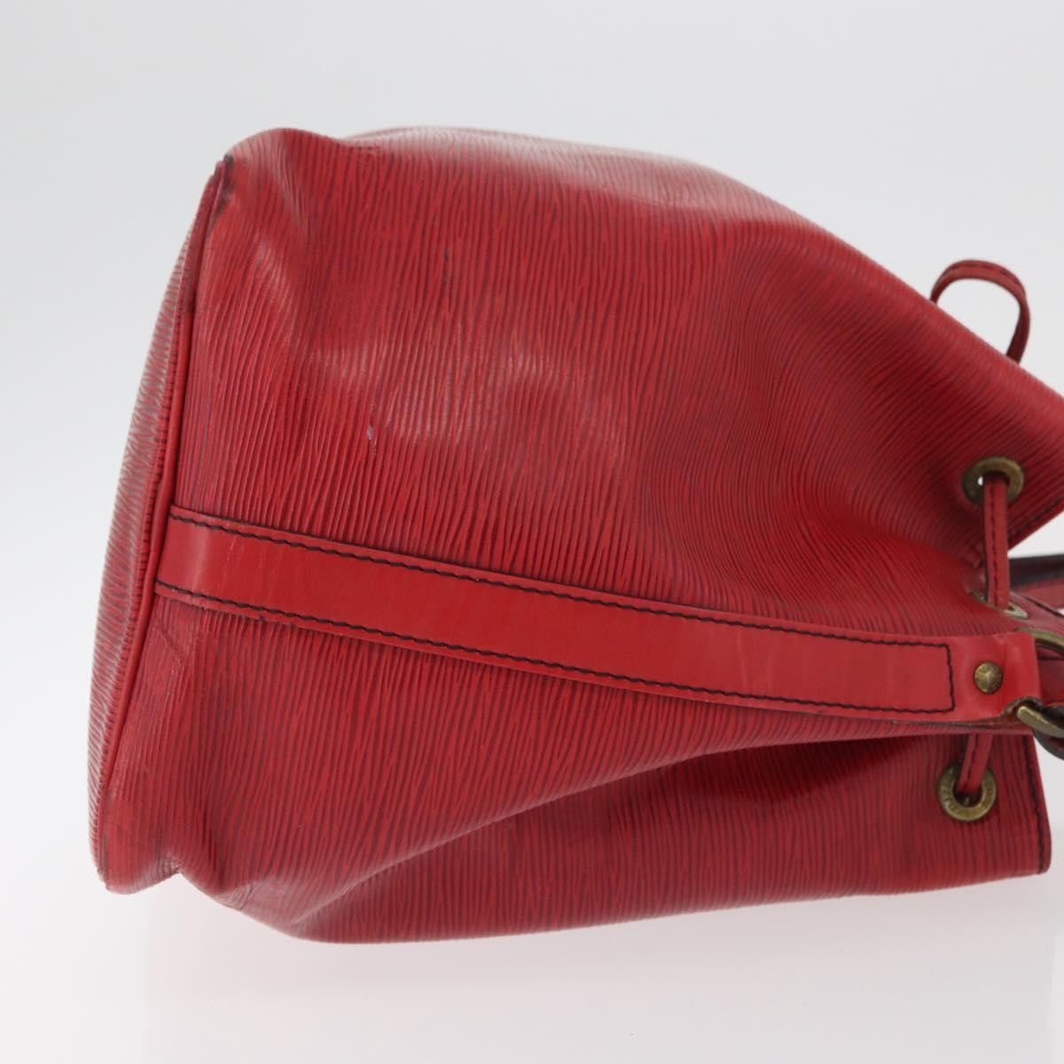Louis Vuitton Petit Noe Handbag Epi Leather Red Leather Shoulder Bag Bag (Pre-Owned)