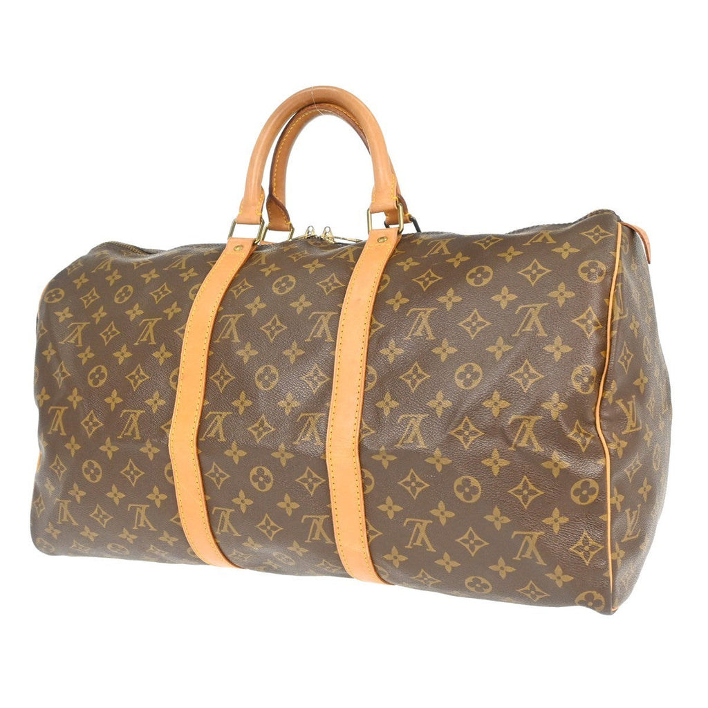 Louis Vuitton Keepall Bag Monogram Canvas Brown Canvas Travel Bag Bag (Pre-Owned)